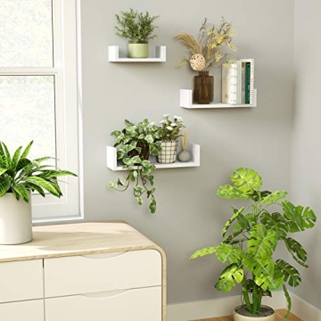 SRIWATANA Floating Shelves - Solid Wood & Easy Installation