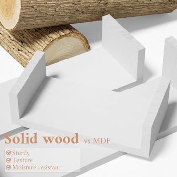 SRIWATANA Floating Shelves - Solid Wood & Easy Installation