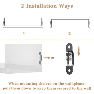 SRIWATANA Floating Shelves - Solid Wood & Easy Installation