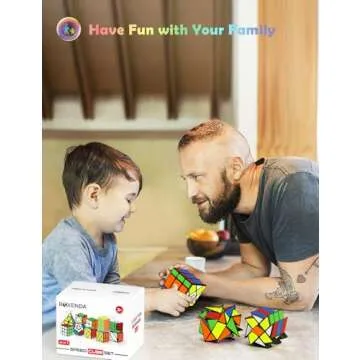 ROXENDA Speed Cube Set for All Ages - Fun Puzzles Collection
