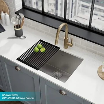 KRAUS Pax 24-Inch Stainless Steel Kitchen Sink for Modern Design