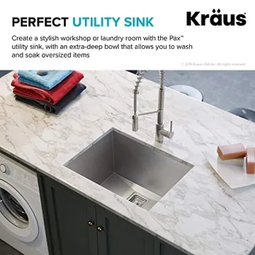 KRAUS Pax 24-Inch Stainless Steel Kitchen Sink for Modern Design