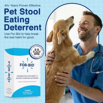 For-Bid for Dogs and Cats | Stool Eating & Coprophagia Deterrent | Dog & Cat Food Powder Additive to...