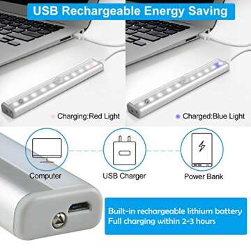 nbock Wireless Under Cabinet Lighting Remote Control LED Closet Light Under Counter Lighting Rechargeable Battery Operated Lights Stick on Lights for Hallway Stairs Pantry Kitchen Warm White 3 Packs