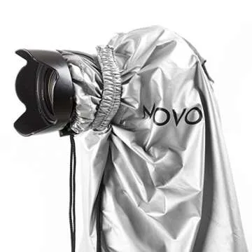 Movo CRC03 Extra-Long Camera Rain Coat Rain Cover for DSLR Cameras, Lens, and Tripod (Metallic Gray)