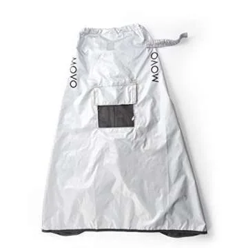 Movo CRC03 Extra-Long Camera Rain Coat Rain Cover for DSLR Cameras, Lens, and Tripod (Metallic Gray)