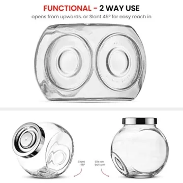 Bormioli Rocco Glass Candy Jars 2 Pack Airtight Storage