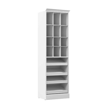 Bestar 25-inch White Closet Organizer for Easy Storage