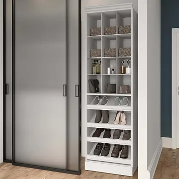 Bestar 25-inch White Closet Organizer for Easy Storage