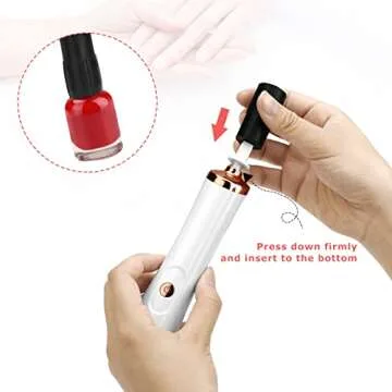 Glue Shaker for Eyelash Extensions, Electric Nail Lacquer Shaker with Base, Nail Polish Glue Shaker, White