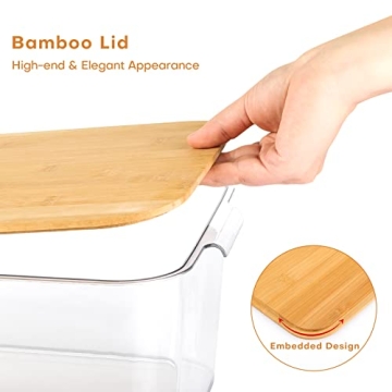 Elegant ANMINY Clear Plastic Storage Bins Set