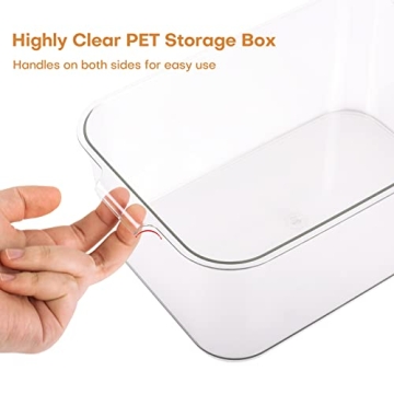 Elegant ANMINY Clear Plastic Storage Bins Set