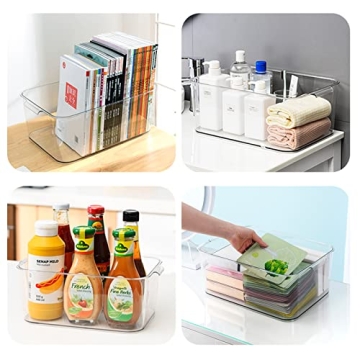 Elegant ANMINY Clear Plastic Storage Bins Set