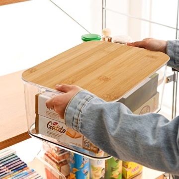 Elegant ANMINY Clear Plastic Storage Bins Set