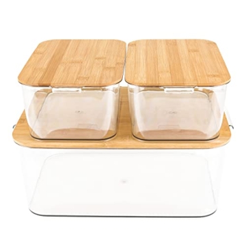 Elegant ANMINY Clear Plastic Storage Bins Set