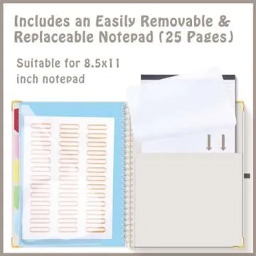 HAUTOCO Clipboard Folio with Notepad and Pockets