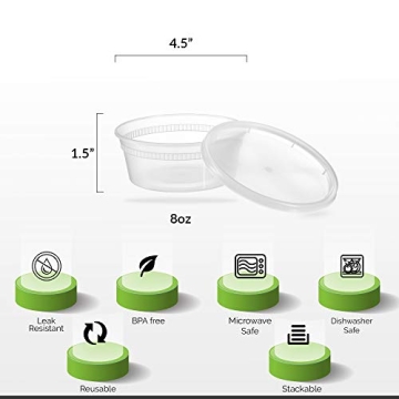 Basix 24 Count 8 Oz Food Storage Containers with Lids