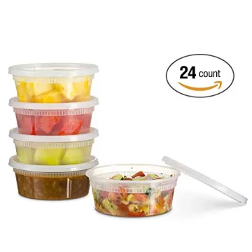Basix 24 Count 8 Oz Food Storage Containers with Lids