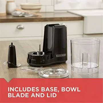 BLACK+DECKER 3-Cup Electric Food Chopper with Stay-Sharp Blade