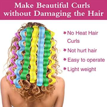 FEPITO 36 Pack Hair Curlers No Heat Easy Styling Kit