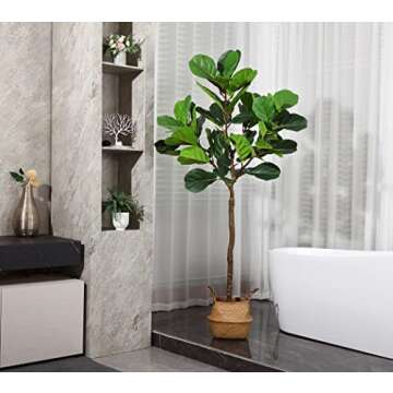 SOGUYI 5.8 Feet Tall Artificial Fiddle Leaf Fig Tree