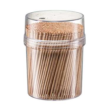 Prestee 2000 Wooden Toothpicks with Reusable Holders