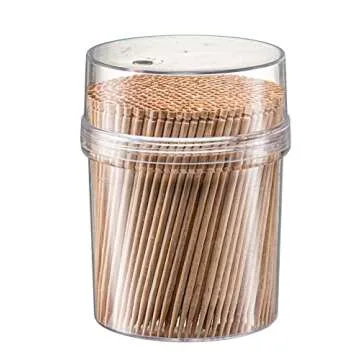 Prestee 2000 Wooden Toothpicks with Reusable Holders