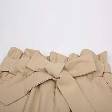 GRACE KARIN Women High Waist Ruffle Cropped Pants