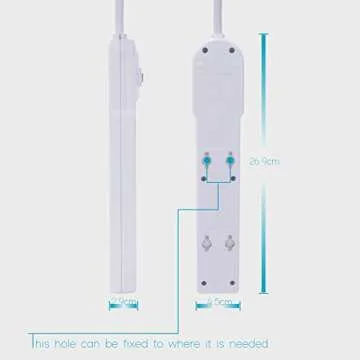 KMC 6-Outlet Surge Protector Power Strip 2-Pack for Protection