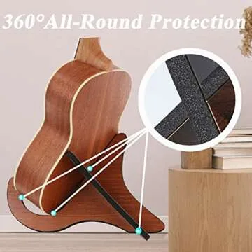 WOGOD Ukulele Stand Instrument Stand Folding Portable Stand for Mandolins and Violins .