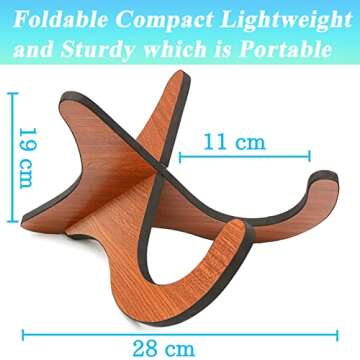 WOGOD Ukulele Stand Instrument Stand Folding Portable Stand for Mandolins and Violins .