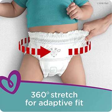 Pampers Cruisers 360° Size 4 Mega Pack - Comfort & Flexibility for Active Babies