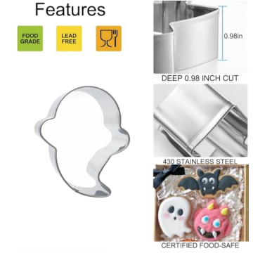 Mini Halloween Cookie Cutters Set for Creative Baking