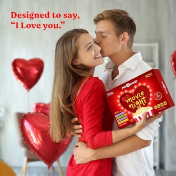 Valentine's Day Popcorn Gift Set for Movie Nights