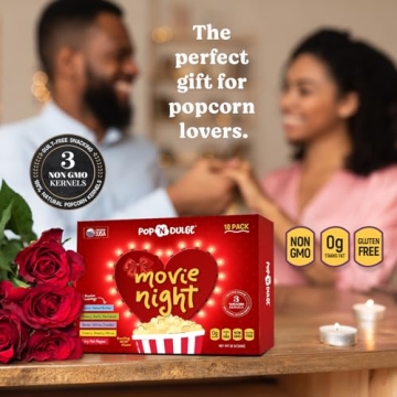 Valentine's Day Popcorn Gift Set for Movie Nights
