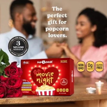 Valentine's Day Popcorn Gift Set for Movie Nights