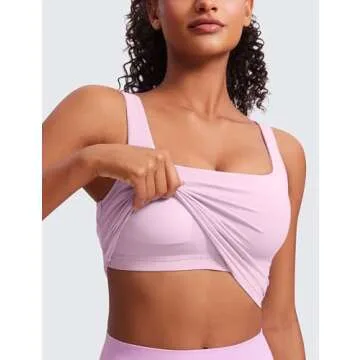 CRZ YOGA Womens Longline Sports Bra - Luxe Comfort & Style