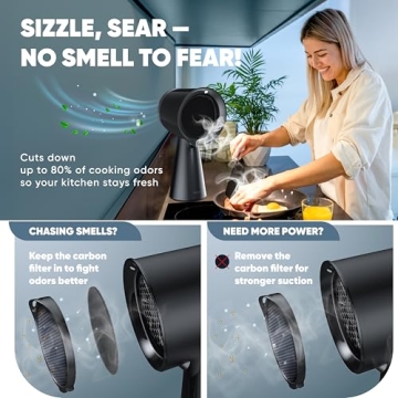 BREETEE Portable Range Hood - Compact Kitchen Exhaust Fan