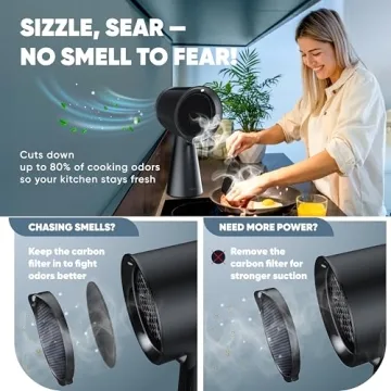 BREETEE Portable Range Hood - Compact Kitchen Exhaust Fan