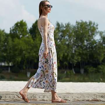 REDTOP Women‘s Slip on Sandals Slide Glitter Bling Casual Sandal Flat Open Toe Sparkle Slides Rose Gold Size 10