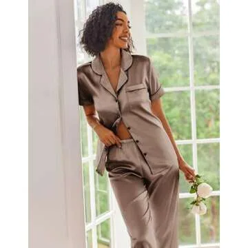 Ekouaer Silk Satin Pajamas Set - Soft & Stylish PJs