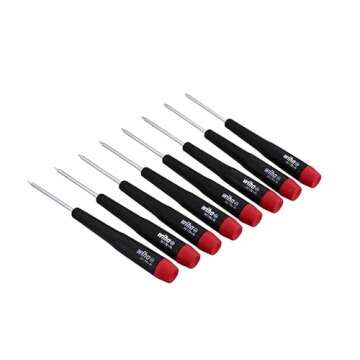 Wiha 26791 Precision Torx T1-T8 Set, 8-Piece,(Red, Black)