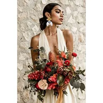 Bride Earrings Western Hat - Handmade Dangle Earrings