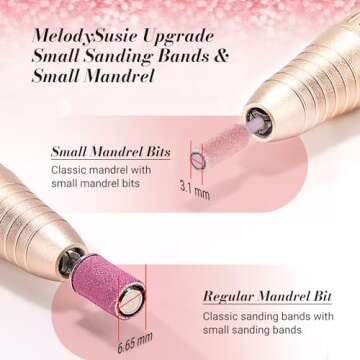 MelodySusie Nail Drill Bits and Nail Art Brushes Set