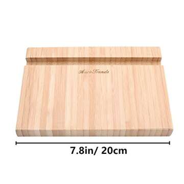 AuroTrends Desktop Stand for iPad: Portable Bamboo Tablet iPad Holder- Minimalism Style Tablets Cradle Universal Holder Stand Compatible with All iPad and Samsung Galaxy Tab(Pad)