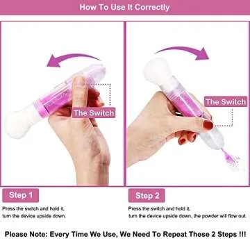 Dip Powder Recycling Tray Pen with Brush, Upgraded Mess-Free Nail Dip Powder Recycling System DIY Manicures Tool for Nail Technician Beginner Use
