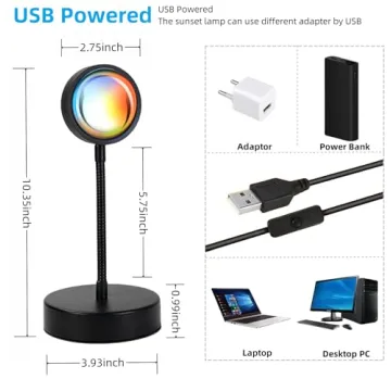 JIMEI Sunset Lamp - RGB Mood Lighting for Every Occasion
