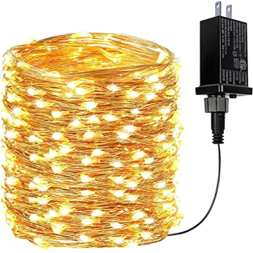 Super-Long 99Ft 300 LED Fairy Lights Plug in, Waterproof String Lights Outdoor, Christmas Lights Bed...