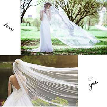Elegant 2Pcs Wedding Veil Set for Bridal Perfection