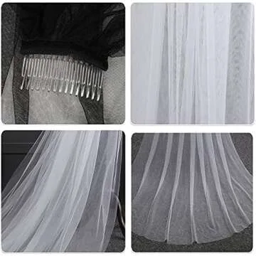 Elegant 2Pcs Wedding Veil Set for Bridal Perfection